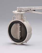 390 & 380 Series Split Body Design 1 Piece disc/stem inherently protects against particle entrapment and contamination, a sanitary