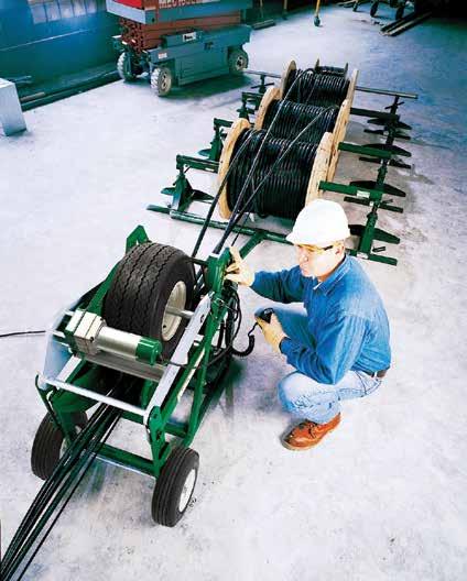CABLE PULLING Cable FEEDERs Ultra Cable Feeder Productive One person set-up & operation. Heavy Duty Accommodates cable ranging in size up to 3.5" (88.9 mm) in diameter.