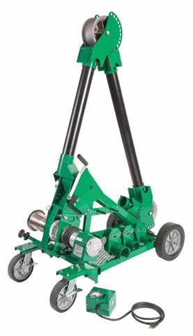 Available with floor mount & chain mount for tighter spaces. 6806 Pulling Force Maximum: 8,000 lbs. (35.8 kn) Continuous: 6,500 lbs. (28.9 kn Dimensions Length: 11.