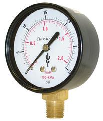 Pressure Gauges Classic 150/200/250/350 Classic series gauges are for general service applications where cost savings are needed.