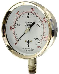 1 Grade A Elite 450 Process Gauge Solid Front WGI s Elite 450 NACE process gauge was engineered for the oil and industrial process industries