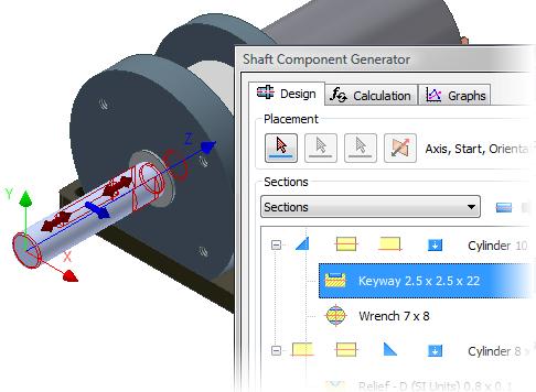 Creating Shafts The Shaft Component Generator tool creates a parametric shaft part using defined and consistent modeling methodologies.