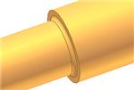 Chamfer Add an angle break at the end of shaft section, or provide a transition between two shaft sections.