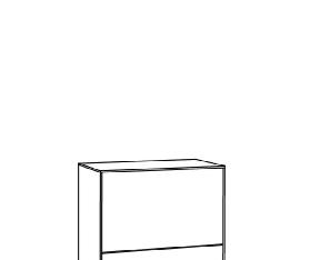 Elements, 72.2 cm hoch - (2 grids) 1 door 1 insert shelf 30 cm Body height plus swivel feet (1.