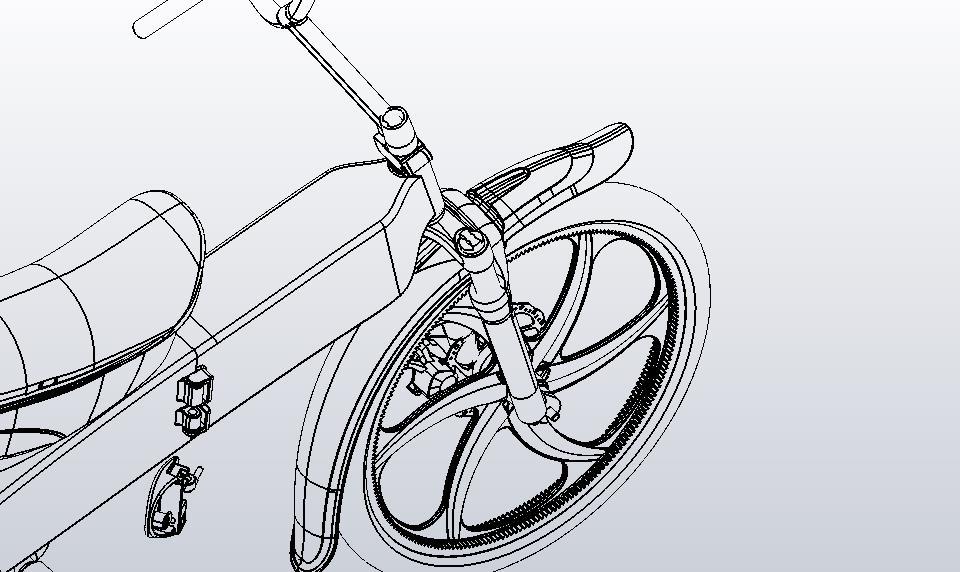 Pull on the folding lock pin to release the front wheel loose.