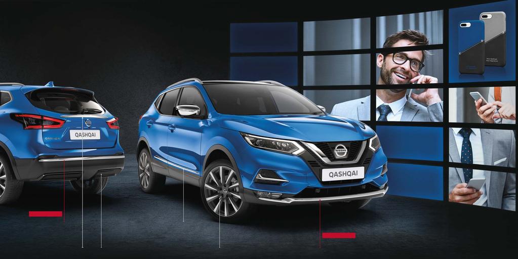 ELEGANCE PACK BE DISTINCTIVE Add a distinctive edge to your QASHQAI with an elegant pack of chrome finishers.