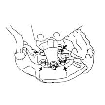 #09610-20012 (ILLUSTRATION 8), disconnect tie rod ends. ILLUSTRATION 9 9) Locate the four (4) bolts attaching the lower ball joint on the a-arm to the front spindle (ILLUSTRATION 9).