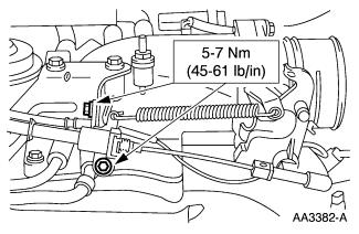 Page 7 of 9 13. Attach the LH heated oxygen sensor connector. 14. Install fuel charging pin-type retainer to the crash bracket. 15.