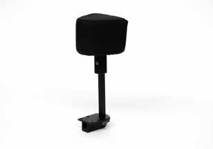 ABDUCTION SUPPORT (FLIP-DOWN) Description: Aluminium flip-down abduction support Black anodized aluminium Pommel available Waterproof leatherette cover Stabilizes posture and provides additional