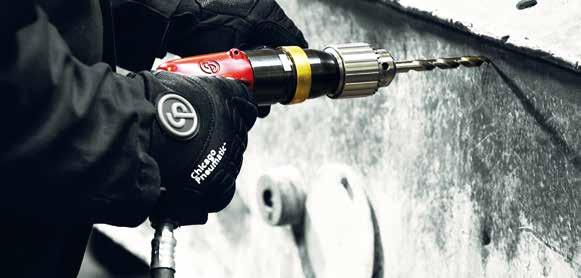 Drilling Pistol drills Ideal for all drilling tasks Maintenance up to very intensive duties Drilling hole capacity up to " (13 mm) diameter in steel Extra-support side handle recommended for better