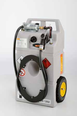 kg Diesel trolley 60 l with hand pump and nozzle 90 x 52 x 37 18 10505 Diesel trolley 60 l with electric pump CENTRI SP 30 and automatic nozzle 90 x 52 x 37 15 10506 Diesel trolley 60 l, with