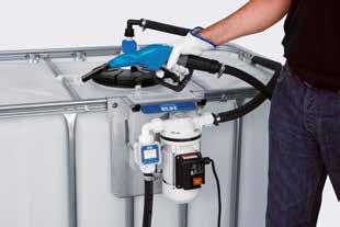 IBC collection tray, accessory Cematic Blue pump system and Bluetroll Mobile a Cematic Blue pump system BASIC AZV, with universal bracket for