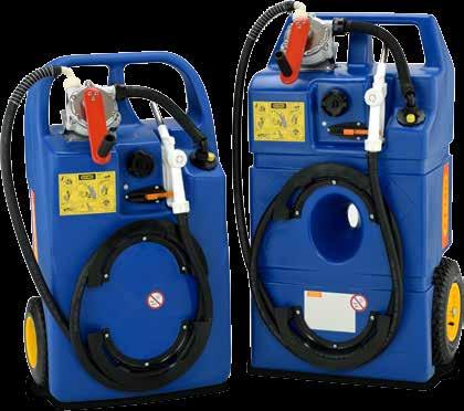 Mobile tank systems for AdBlue Trolley for AdBlue [PG4] Trolley 60 l for AdBlue elegant blue container made from