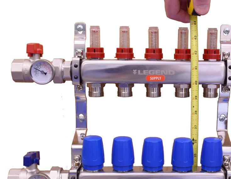 The manifold should be mounted in its permanent location prior to installing the radiant tubing; adjustments after the tubing is connected, concrete is poured or floor coverings are installed, are