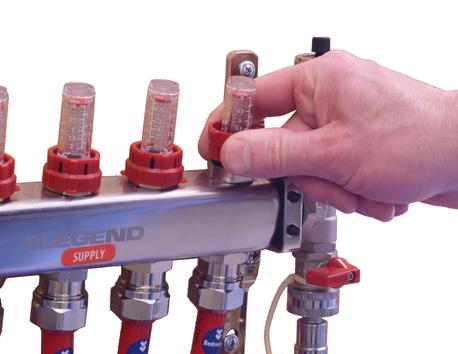 Close all Circuit Isolation Valves on each loop of the return header, by turning the large blue handle clockwise until it