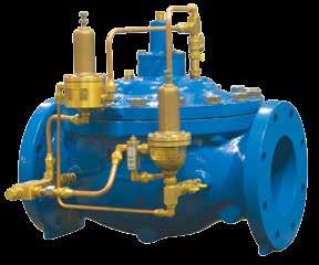 or 206-PG main valve. Pressure reducing pilot valve senses the downstream pressure through a connection at the valve outlet.