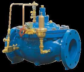 main valve. The pilot valve senses the downstream pressure through a connection at the valve outlet.