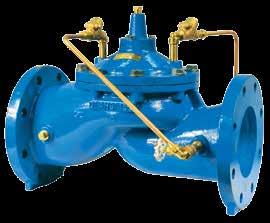 Under normal forward flow, the valve opens as the higher inlet pressure lifts the inner valve assembly and the fluid in the upper chamber is discharged to the lower pressure, downstream side of the