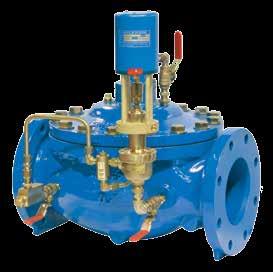 Model 420-DC / 420-AC Automated Pilot Control Electronics Control Valve actuator 24 VDC power 4-20 ma input 1 rpm Coupling Clamp 4 in / 100 mm Shown with 160 Pressure Reducing Pilot (not included)