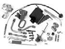 Kits include throttle cables, fuel lines, coil brackets, linkage kit, choke, nuts, springs and washers.