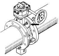 5) (6) For 84T/84T, insert piping gaskets between the pipe flange faces and the end faces of the valve. (Fig.