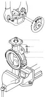 DISASSEMBLING THE VALVE BODY AND DRIVE MEMBER Disassembling the lock lever type Lever () Open the disc completely.