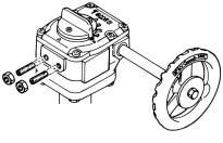 INSTALLATION PRECAUTIONS (6) Do not touch the stopper bolts on the gear box. Changing the valve close position will cause valve seat leakage. (Fig. 5) Stopper bolt (Fig.