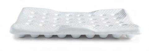 Bath Seat Cushion Contoured design cradles the pelvis so it remains upright in proper alignment,