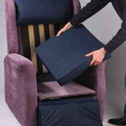 Back cushion options for enhanced support Waterfall back cushion Comfort lateral back cushion Support lateral back cushion Individual waterfall cushions, which are fully adjustable to accommodate