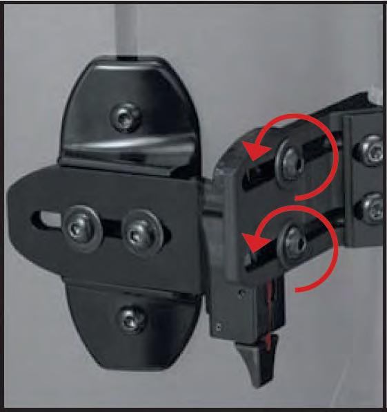Once adjusted, the Icon hardware stays in place. Cane Brackets clamp securely and will not slip.