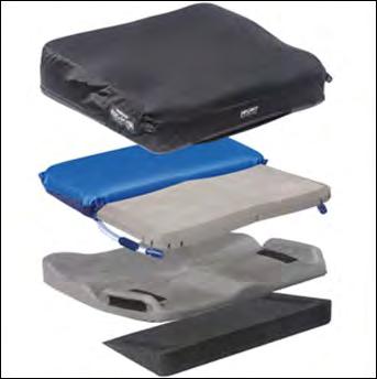 Seat cushion Selection Guide CUSHION ATTRIBUTES Valve Type standard standard or PSV Number of Chambers 2 (rear left and right) 1 Modifiable yes Wave Cover Types standard mesh or incontinence standard