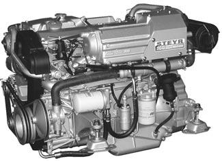 INNOVATION WITH LIGHTNESS STEYR MARINE ENGINES I MO166K28 120 KW (163 HP) rated speed 2800 rpm 6-Cylinder The state-of-the-art STEYR Marine Diesel Engine with dual cooling circuit fulfilling the