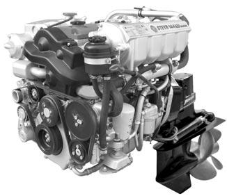 INNOVATION WITH LIGHTNESS STEYR MARINE ENGINES +MERCRUISER BRAVO STERNDRIVE 106 120 KW (144 163 HP) 4-Cylinder The state-of-the-art STEYR Marine Diesel Engine with dual cooling circuit fulfilling the