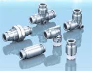 Stainless Steel One-Touch Fittings, Series KQG2 Series KQG2, the all stainless steel one-touch fittings, have been designed for superior chemical and temperature resistance.