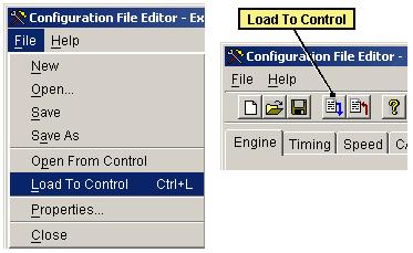 If editing is necessary, select or enter the correct value or setting for all parameters listed on all four (4) configuration screens. Use File Save or File Save As to save the revised configuration.