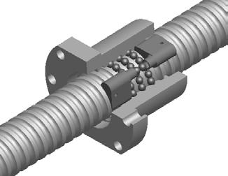 1.5 except that the return tube is made inside the nut body as a through hole. The balls in this design traverse the whole circuit of the ball tracks within the nut length.