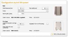 Configurate Online drylin W Various free online configurators are also available for drylin W linear s.