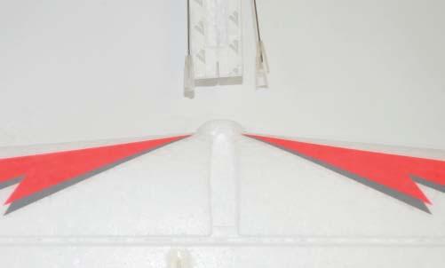 Alternatively, remove the double sided tape completely and glue the horizontal stabilizer in place