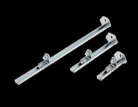 Order separately clip nut package catalog number XNM5 and screws XSM5 (metric) or AN1032 and screws AS1032 (English). Swing-Out Rack Frame cannot be mounted on adjustable mounting kit.