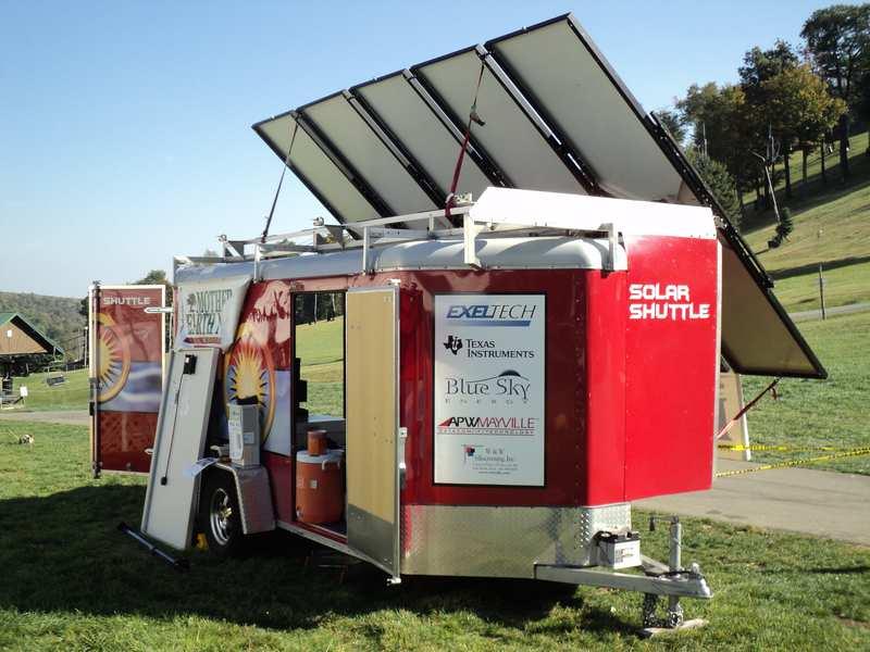 The Solar Shuttle Solar Trailer A photo essay showing some of the nearly 30 events from year 2010 where the Shuttle provided event power around Texas and the USA!
