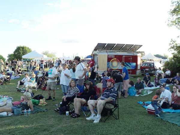 ) The Solar Shuttle powered 10 bands at Prairie Fest 2010, including Brave Combo, a multiple-grammy Award