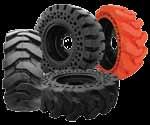 The specially engineered sidewalls prevent cuts and snags even in severe cutting conditions. The deep tread pattern provides more traction on slopes, sand, mud, and other slippery terrains.