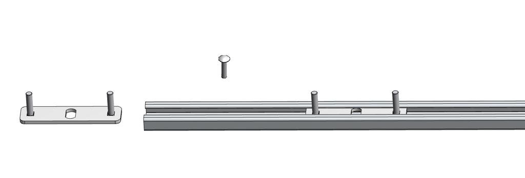 STEP 6A - MOUNTING CHANNEL APPLICATIONS Insert (2) 5/16-18x1-1/4 carriage bolts into each mounting plate.
