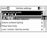Instrumenti in upravni elementi 135 Vehicle settings (Nastavitve vozila) Display settings (Nastavitev prikaza) V podmenijih lahko spremenite naslednje nastavitve: Sport mode settings (nastavitve