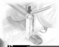 V primeru koles z izbočenimi gonilkami obrnite vložek za pedal navznoter (položaj 1).