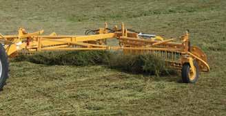 environment by producing tight windrows to slow dry down or