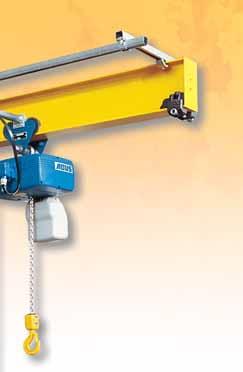 Synthetic resin coating, RAL 1007 yellow. With complete electrical system consisting of lockable power cut-off switch and power supply line to the lifting gear.