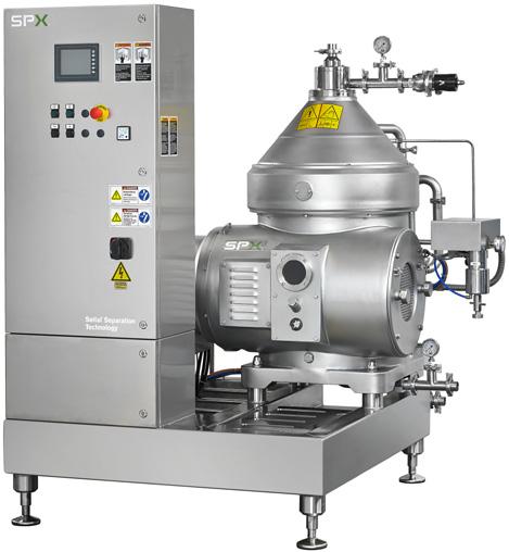 The unit automatically controls separator output parameters such as skim back-pressure and cream concentration and features a touchscreen interface for adjustment of the fat quantity in milk and