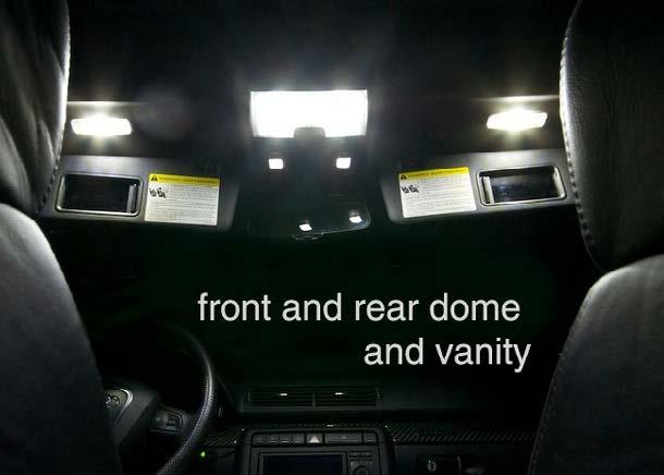 Fits Audi B7 A4/S4/S4 sedan models Front and ear Dome and Vanity LED Installation