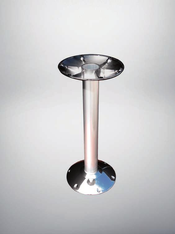 Fixed Height Pedestals A sturdy moveable table pedestal. The table pedestal can easily be removed from its deck-flange. The deck flanges require 80 mm / 3.
